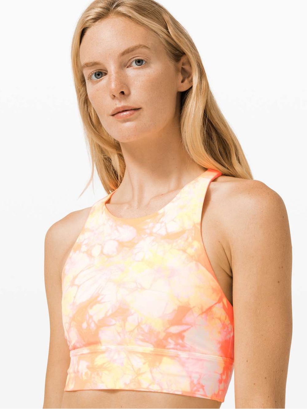 Lululemon Energy Bra High Neck Long Line Shibori *Medium Support B-D